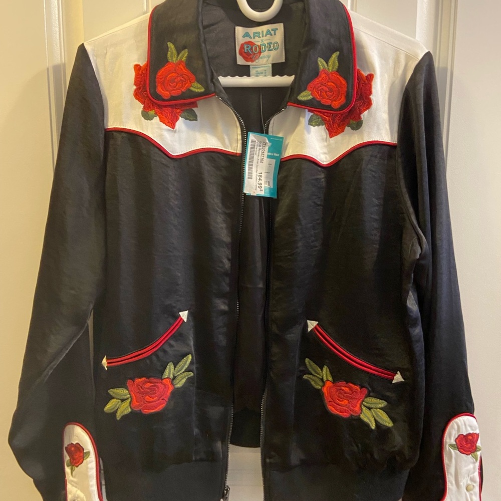 Ariat Black and Red Bomber Jacket